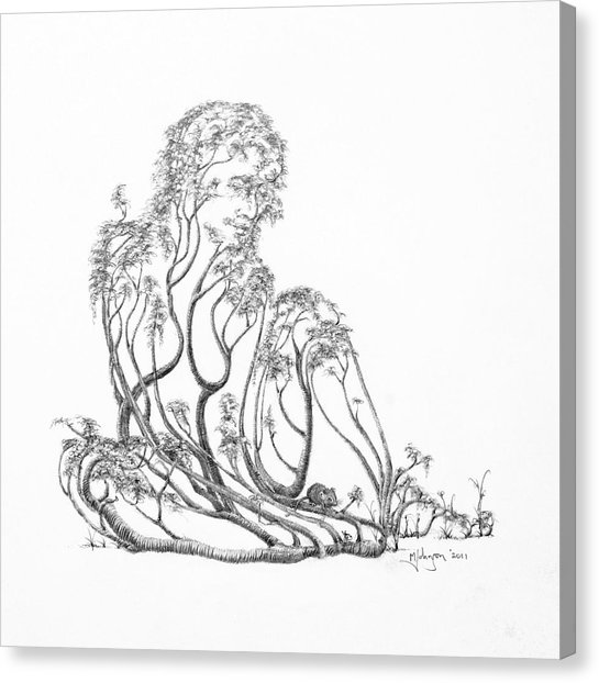 545x622 A Little Visit Drawing By Mark Johnson