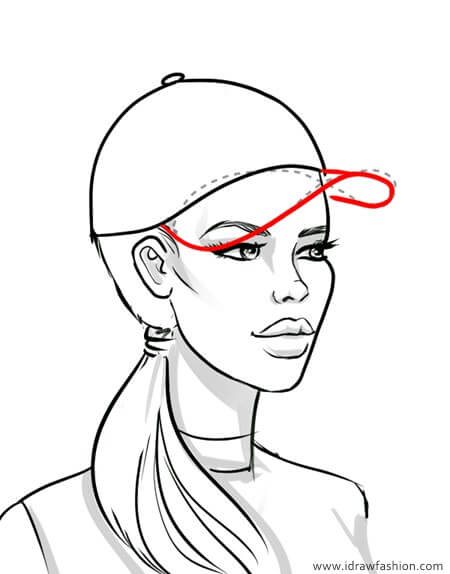 450x574 How To Draw A Baseball Cap I Draw Fashion