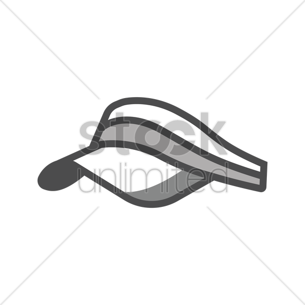 600x600 Tennis Visor Vector Image