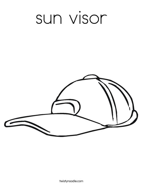 468x605 Sun Visor Coloring Page