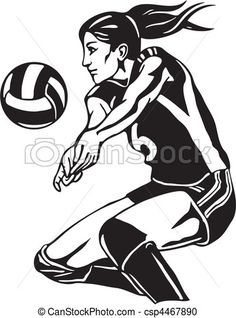 236x318 Sports Clipart Image Of Volleyball Player Girls Woman Womens