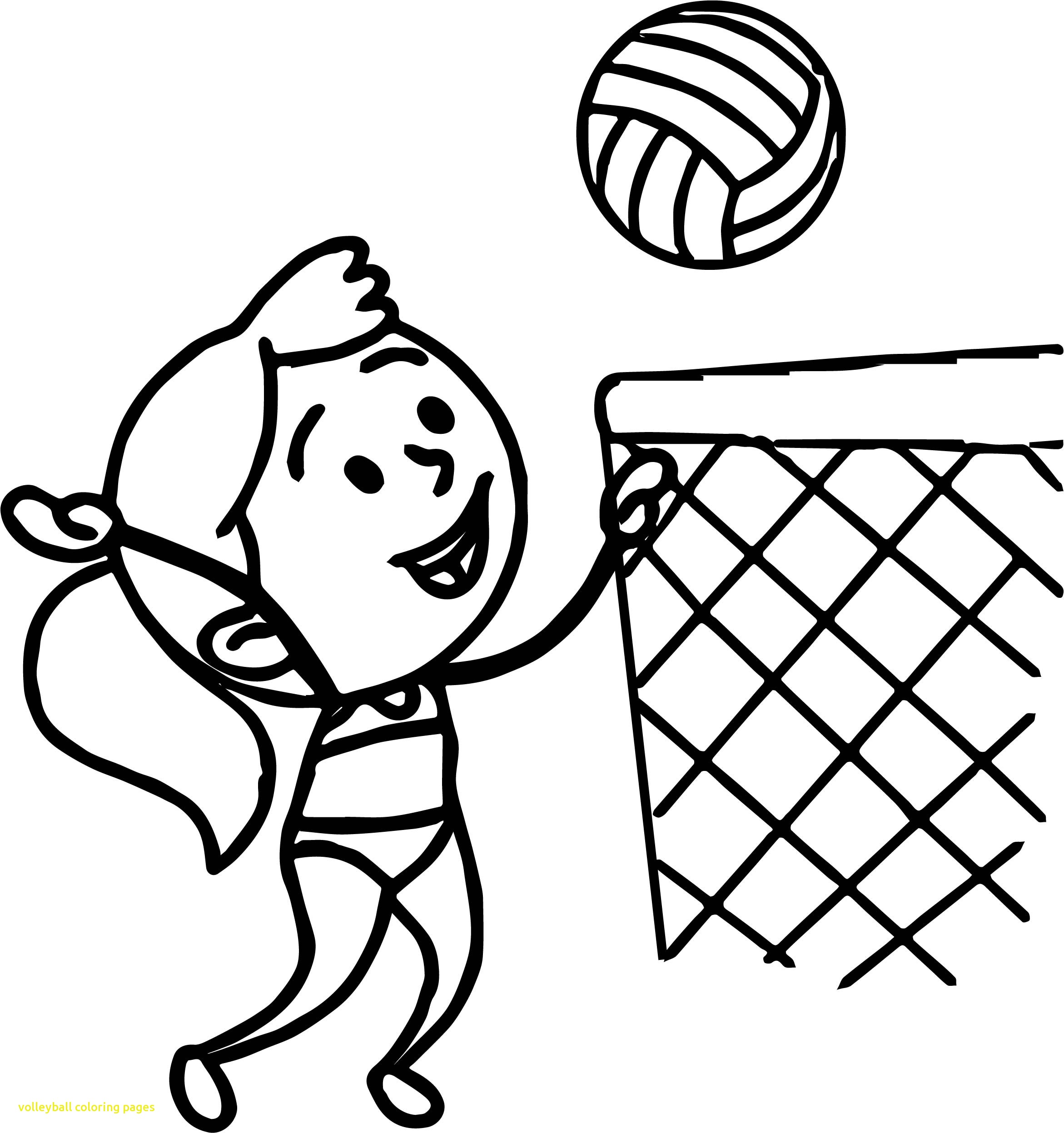 2342x2494 Volleyball Coloring Pages With Girl In Bathing Suit Playing Beach
