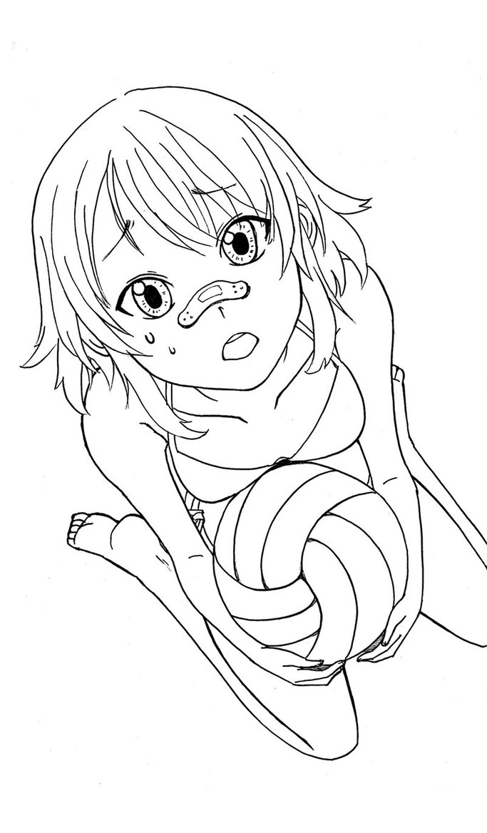 683x1168 Volleyball Girl Lineart By Jazzxkool