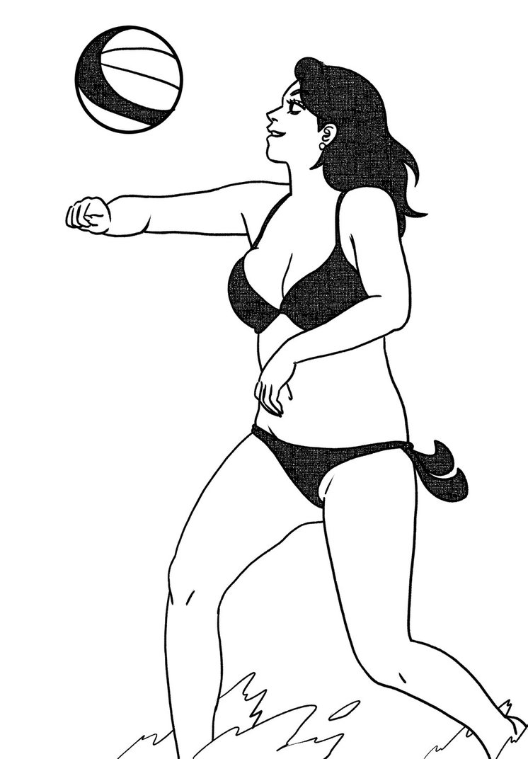 746x1072 Volleyball Girl 05 By Slippery Tube Dude