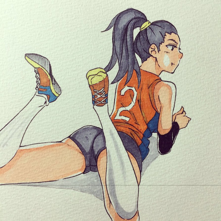 894x894 Volleyball Girl By Matchang