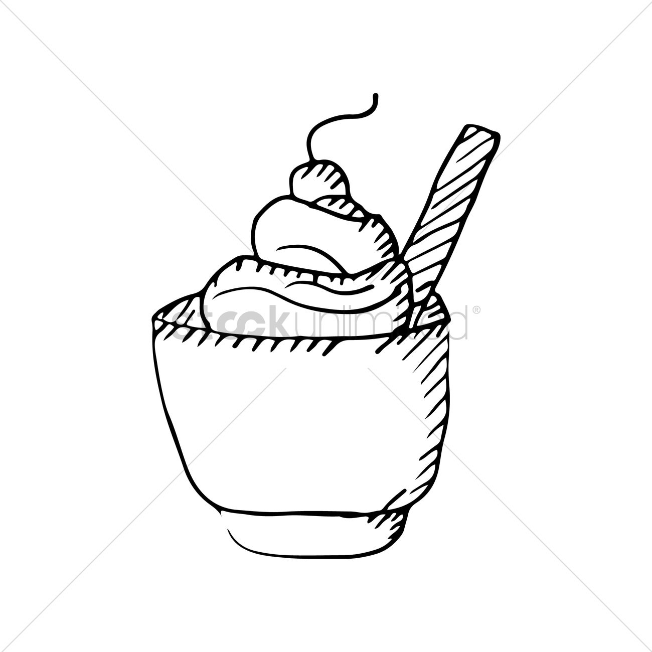 1300x1300 Ice Cream Vector Image