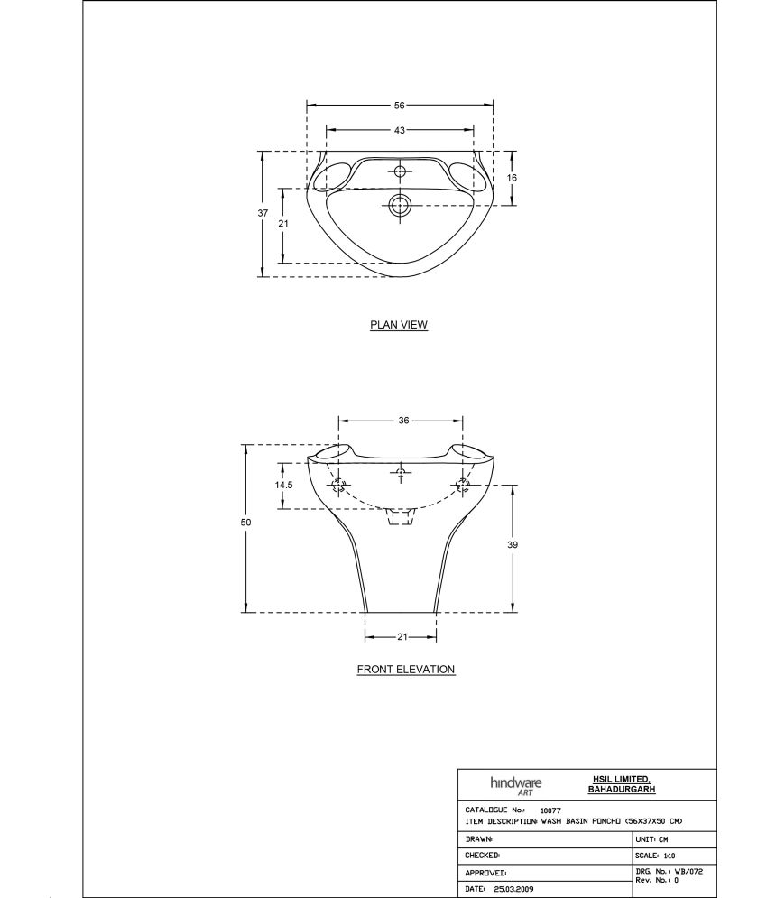 850x995 Buy Hindware Green Ceramic Poncho Wash Basin Online