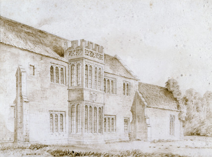 428x317 Pencil And Wash Drawing Of The View Of The South Front, By J.c.