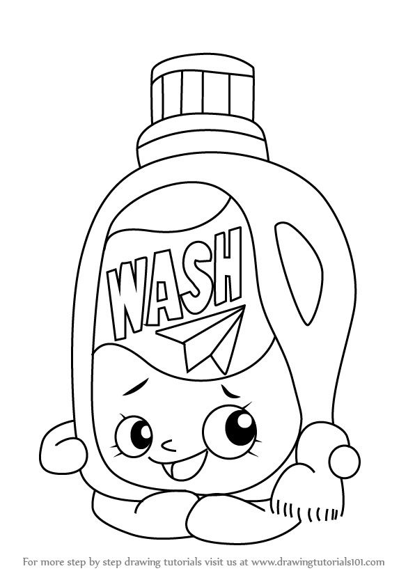 596x843 Learn How To Draw Wendy Washer From Shopkins (Shopkins) Step By