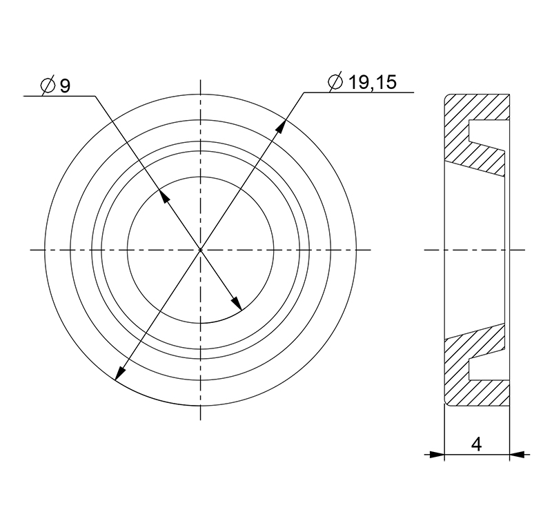 800x771 Washer Inner Diameter 9 Mm, Thickness 3.97mm, Type Retainer (Pack