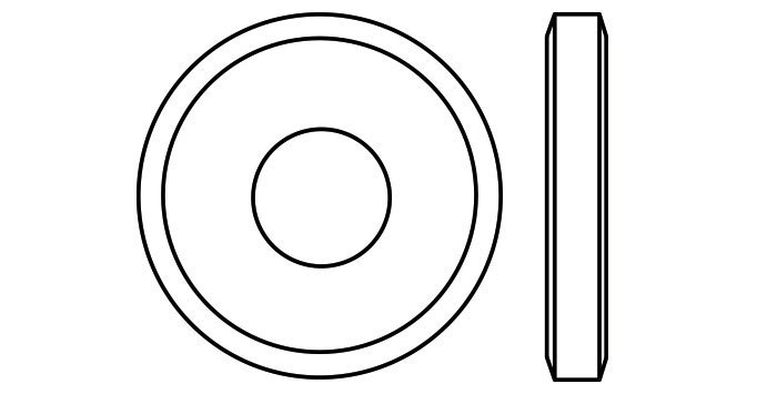 700x355 Flat Round, Square And Hexagon Washers