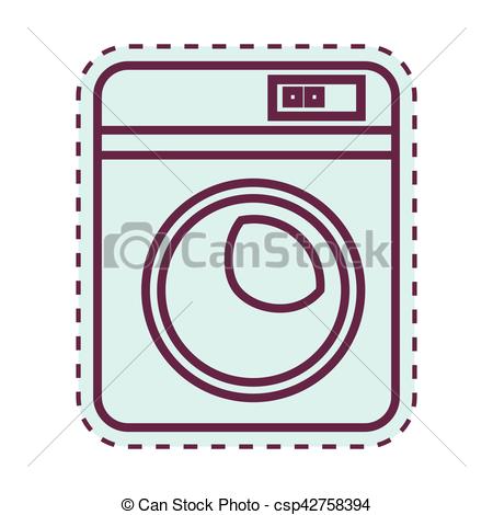 450x470 Washer Machine Isolated Icon Vector Illustration Design.