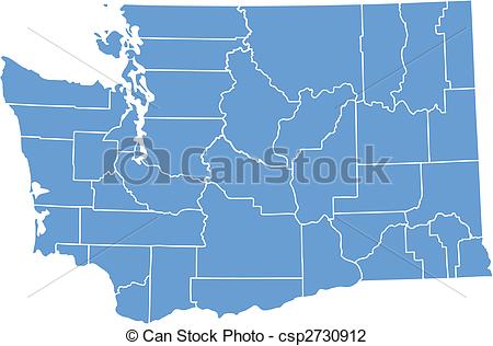 450x316 Washington State Map Clip Art