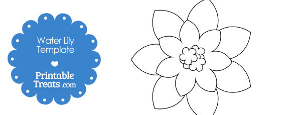 610x229 Printable Water Lily Template Printable