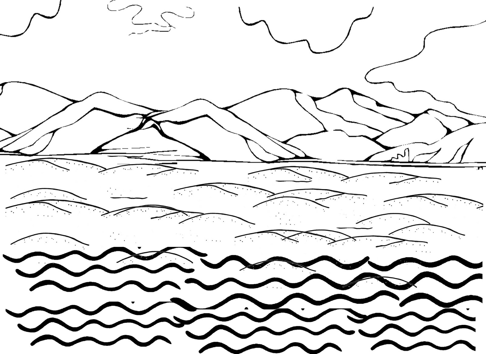 1600x1167 Simple Water Cycle Coloring Page Free Printable Pages Of For Kids