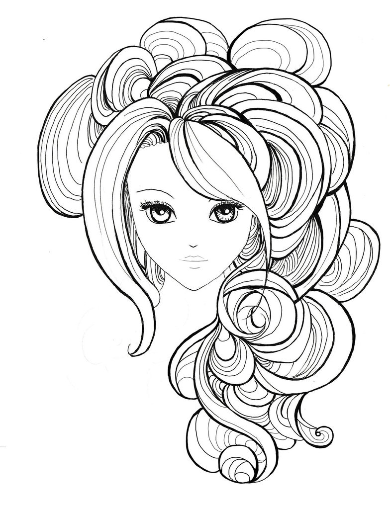 784x1018 Waterfall (Lineart) By Frostyshadows