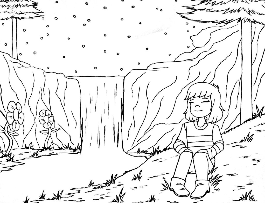 1022x781 Waterfall (Work In Progress) By Zimakumaozan