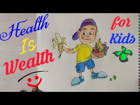 480x360 How To Draw Eating Healthy Food Drawing For Kids Step By Step