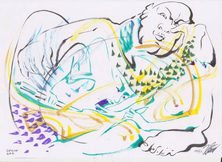 770x561 Saatchi Art Wealth War Drawing By Joe Brockerhoff