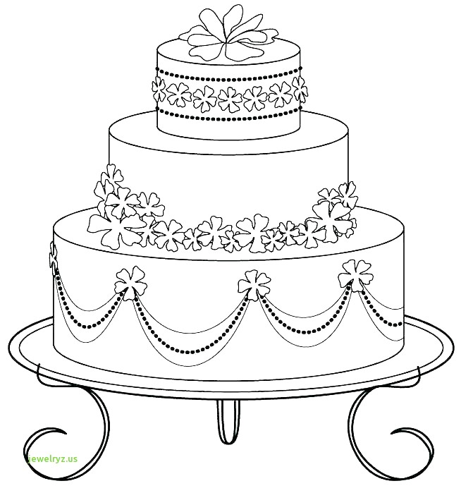 671x699 Luxury Wedding Cake Black And White Drawing