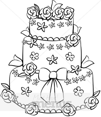335x388 Wedding Cake Clipart Drawing