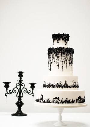 300x425 Rosalind Miller, Black Andwhite Weddingcake. Inspired By