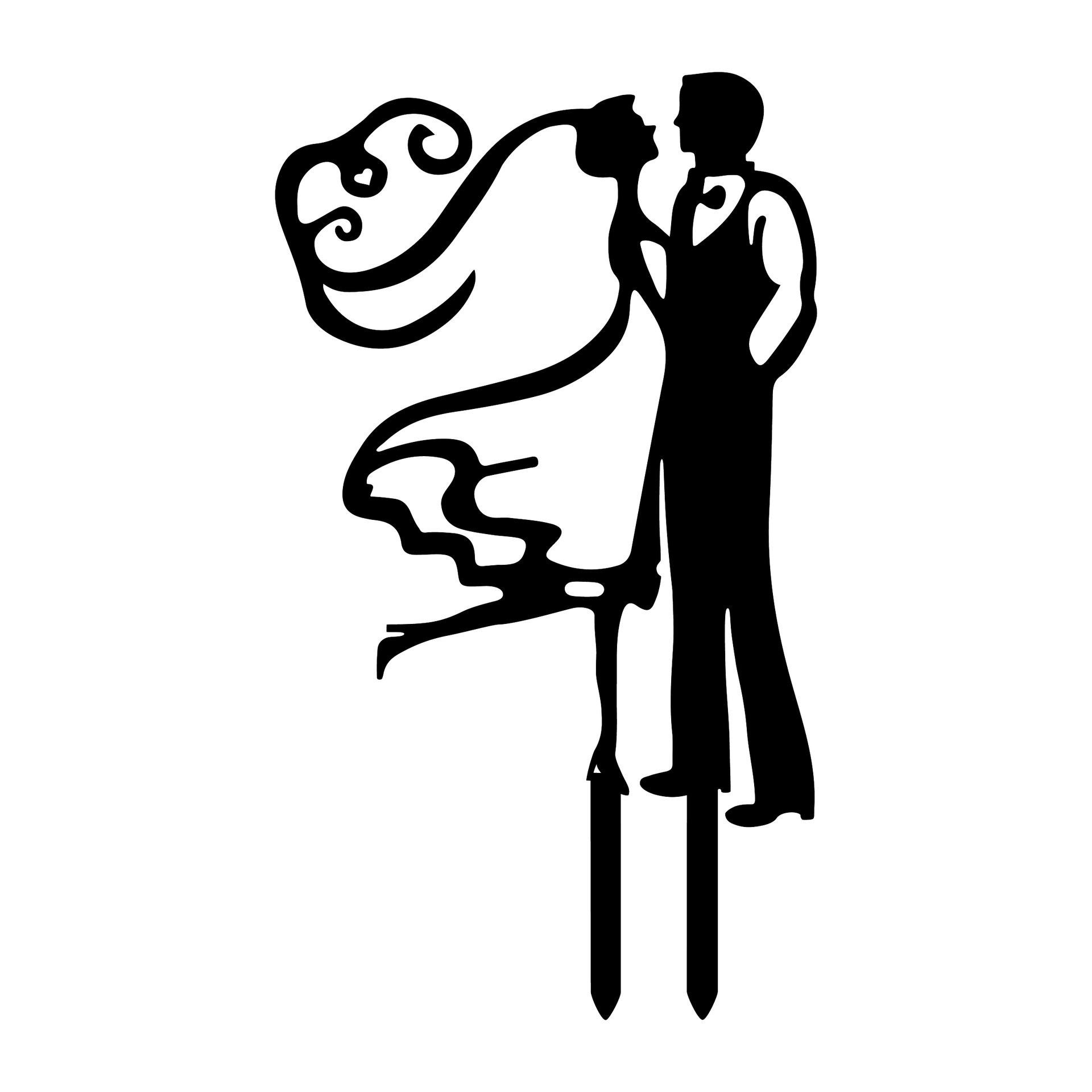 1920x1920 Black White Dance With Me Acrylic Wedding Cake Toppers Bride