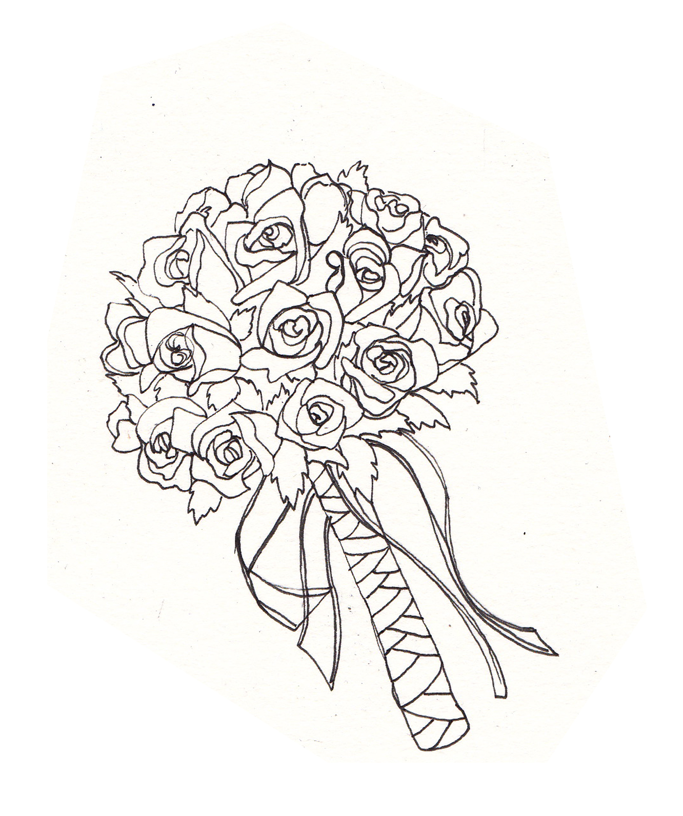 1332x1592 Drawn Wedding Drawing