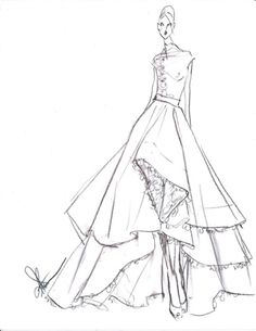 236x305 Savannah Guthrie's Wedding Dress Designer Sketches