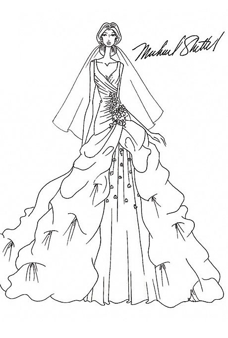 460x680 Sneak Peek Designer Runway Sketches Wedding Dresses And Style