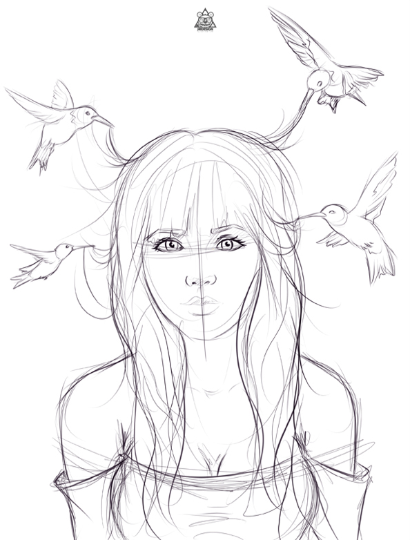 594x782 Hummingbirds All In Your Hair On Behance