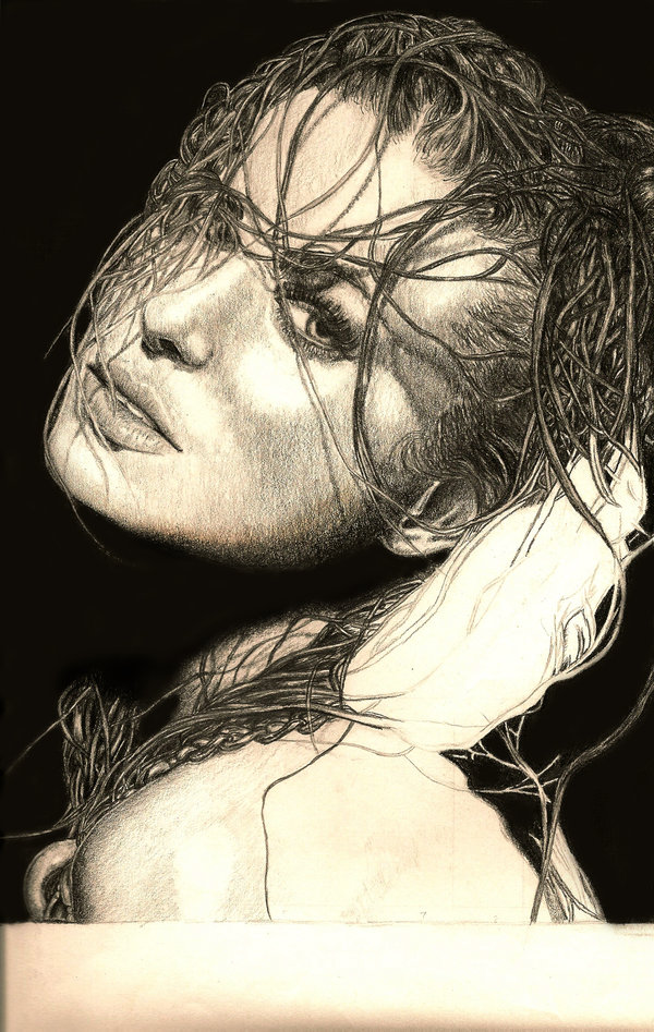 600x947 Girl With Wet Hair Wip By Jenwardell