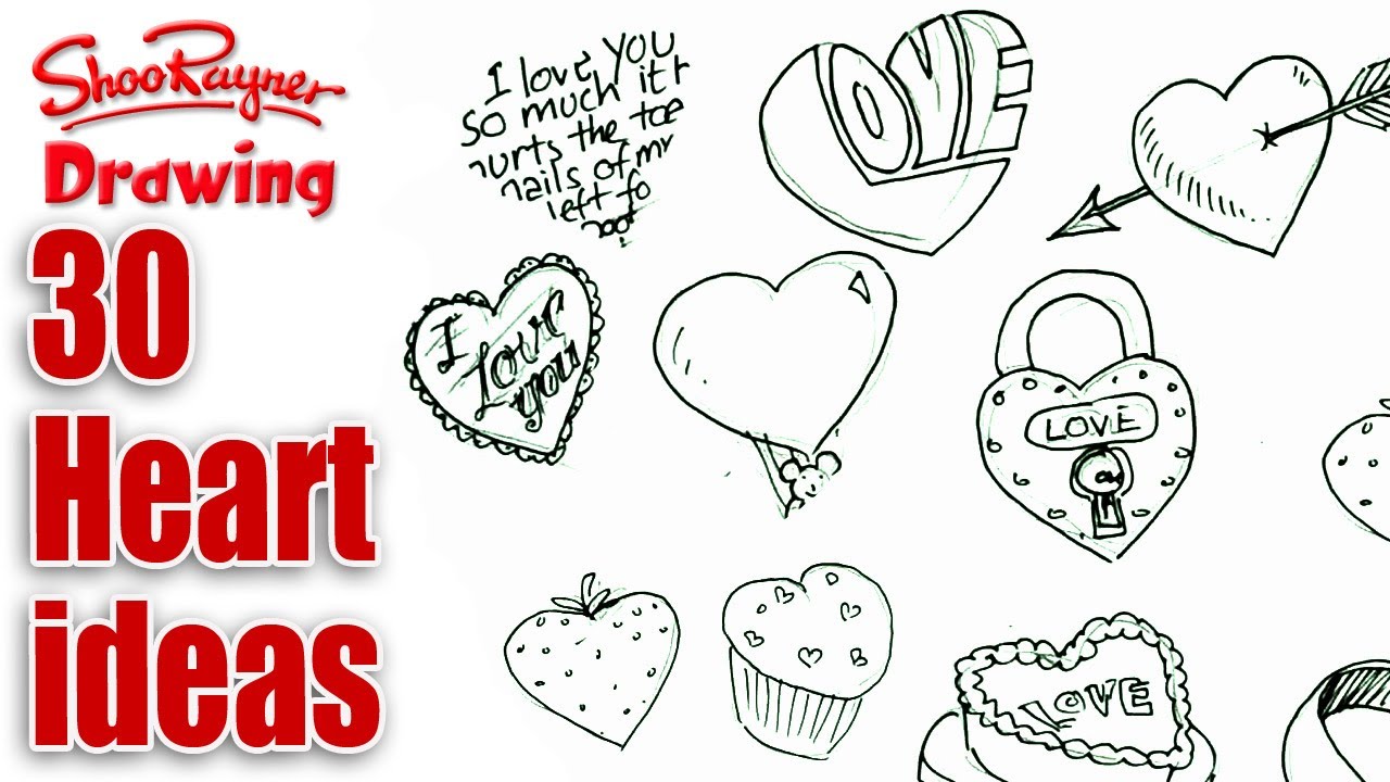 1280x720 How To Draw 30 Different Valentines Hearts