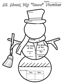 263x350 Snowman Place Value Teaching Resources Teachers Pay Teachers