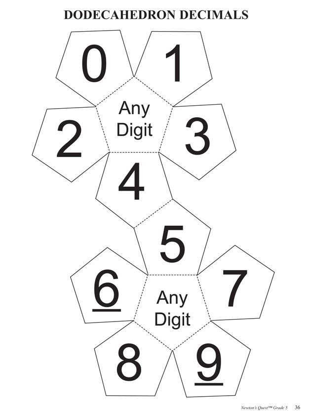 630x832 Dodecahedron Decimals Math Worksheets And Activities On Place