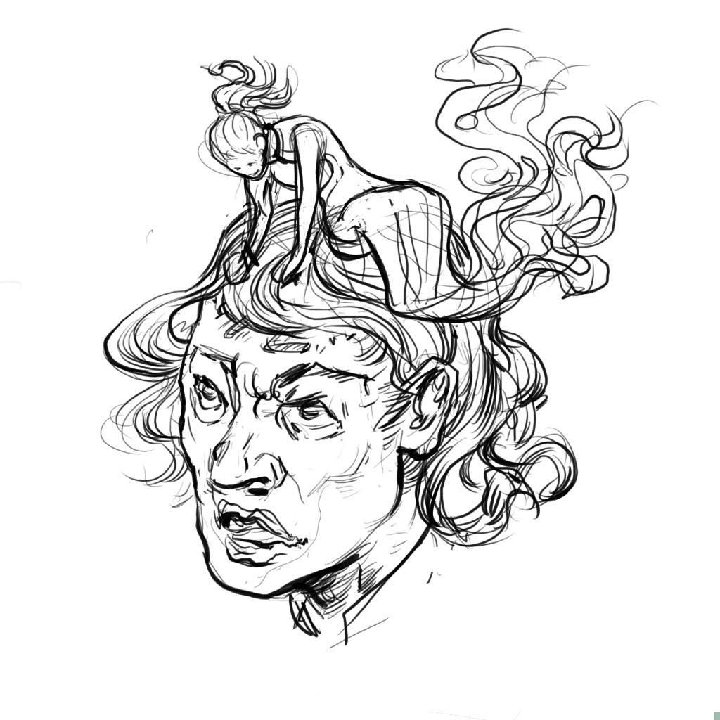 1024x1024 Andrew.wj.starling Rough Sketch Of M'Boi Kaladin Amp His Spren Syl