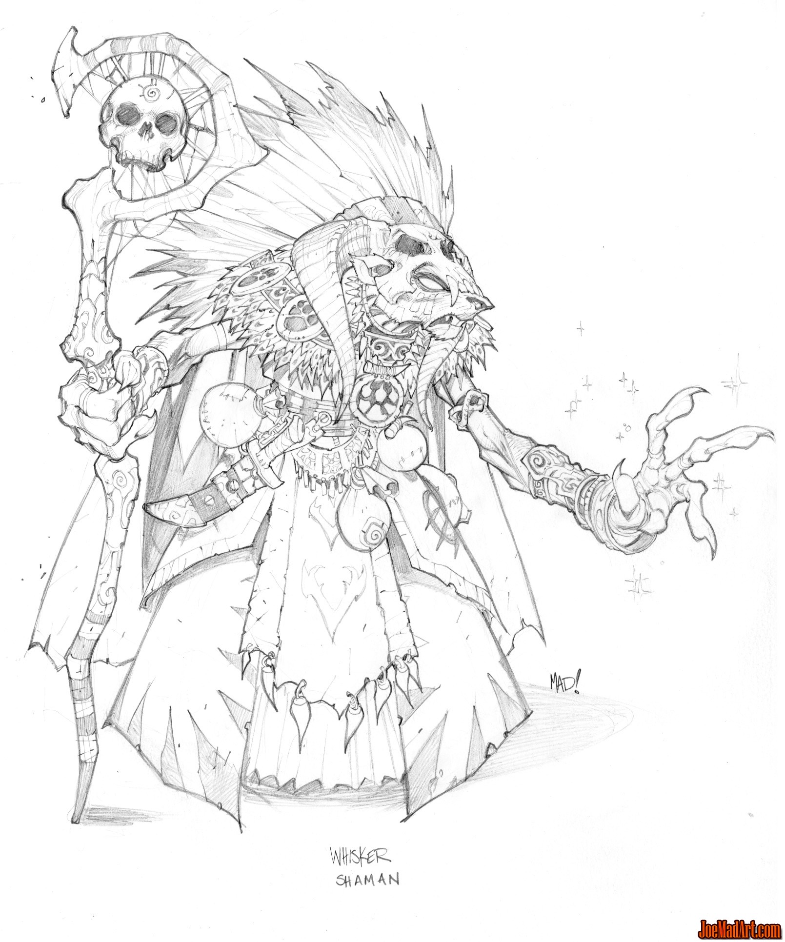 1609x1931 Dungeon Runners Whisker Shaman Concept Art