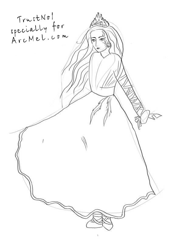 579x800 How To Draw A Snow Queen Step By Step