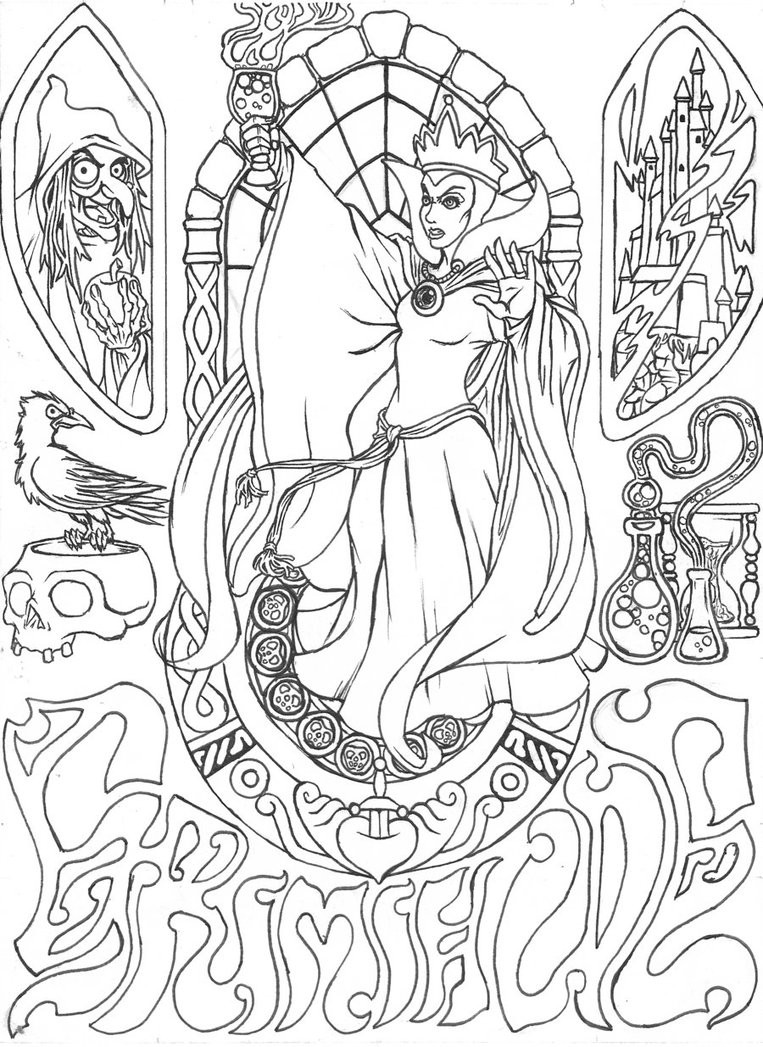 763x1047 Snow White Queen Coloring Page Printables For Kids Free Word