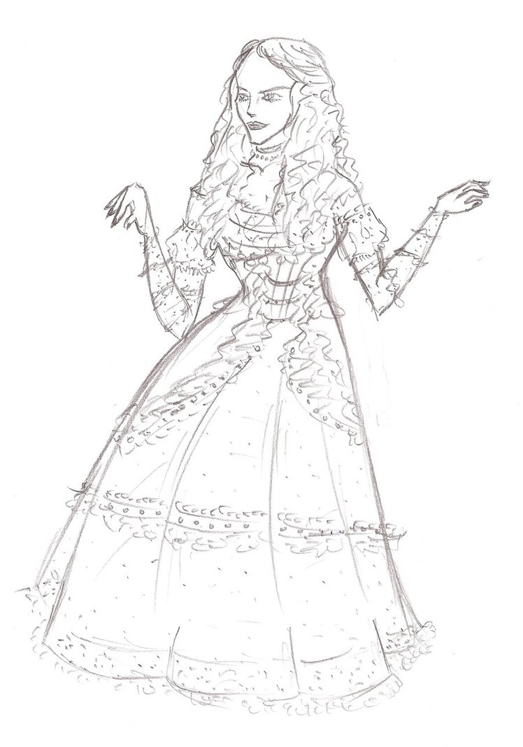 748x1067 The White Queen Sketch By Trulytranian