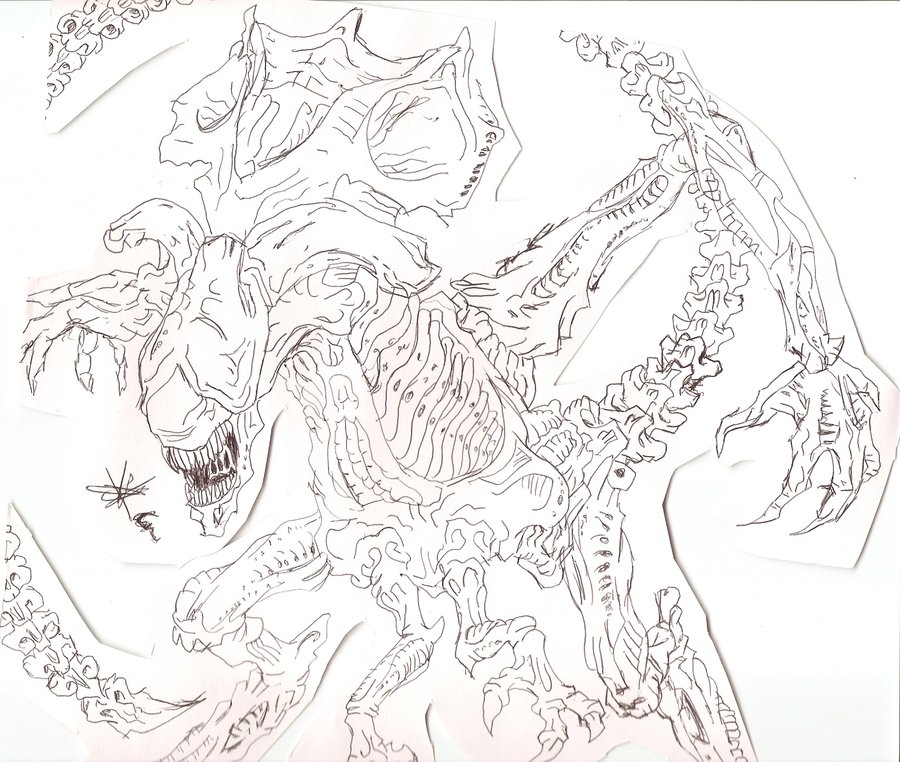 900x762 Alien Vs Predator Alien Queen By Charlie46