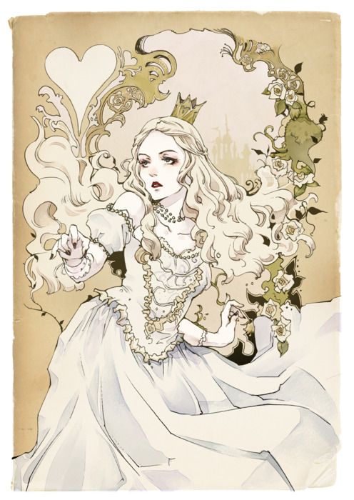 496x700 Alice In Wonderland Drawings The White Queen