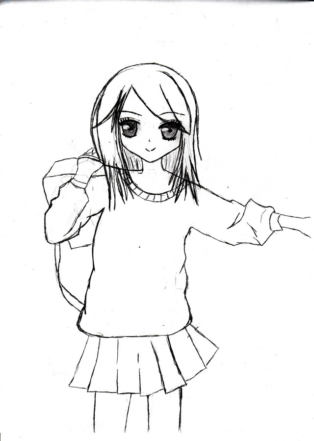 640x899 Gallery Easy To Draw Anime Girl Full Body,