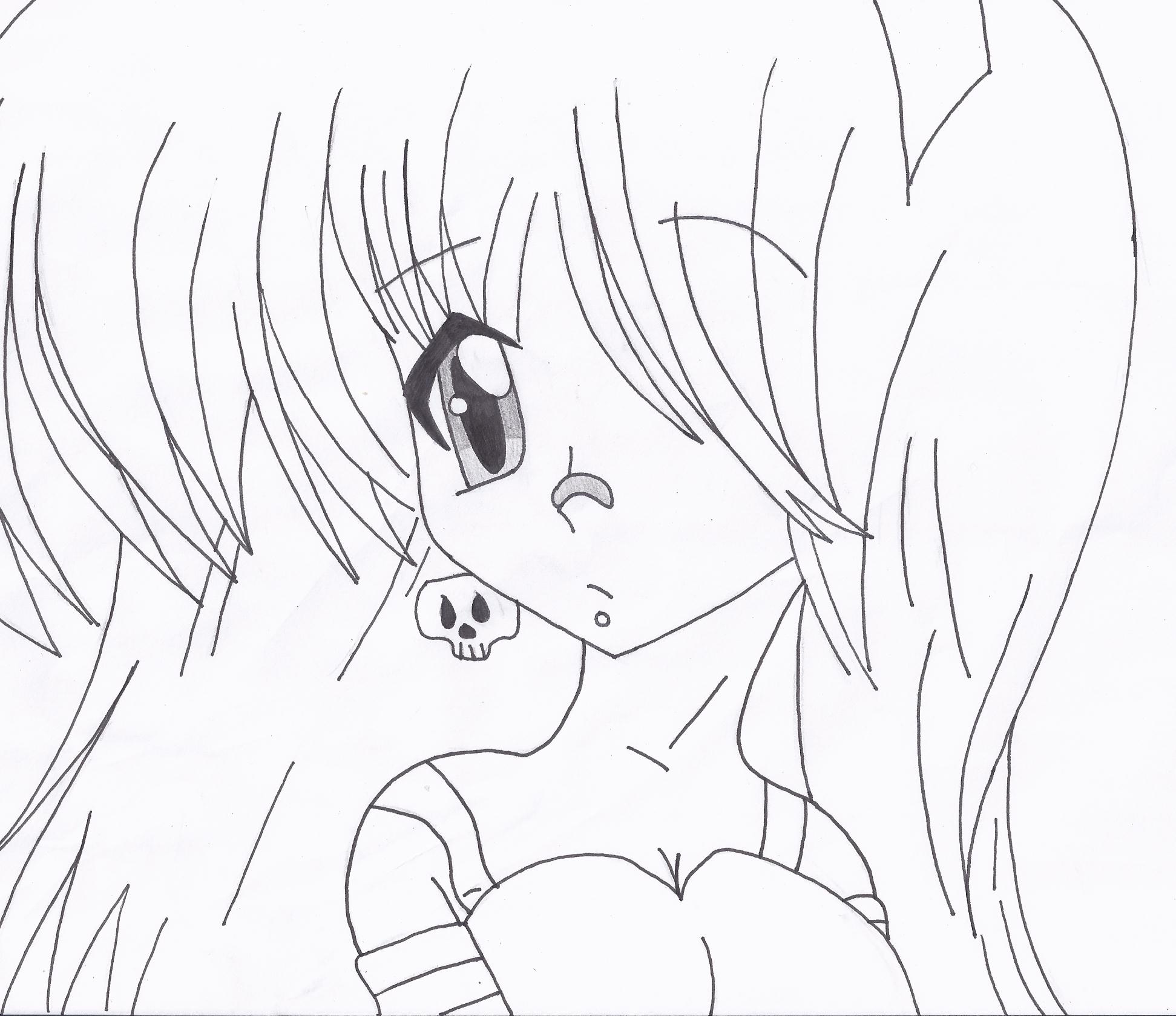 1943x1680 Sketch Of A Girl With Whole Body Anime Scene Girl 1 000000064588 1