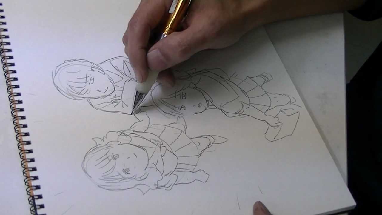 1280x720 The Whole Body Of 3 Men Perspective The Seijihow To Draw Manga04