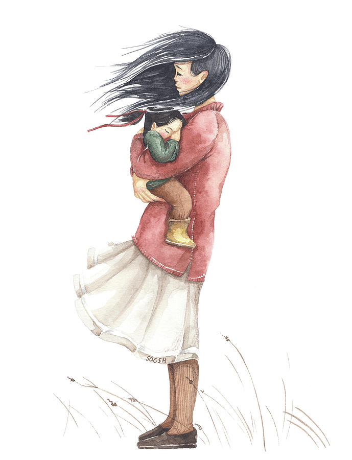 689x900 Fisherman's Wife Drawing By Soosh