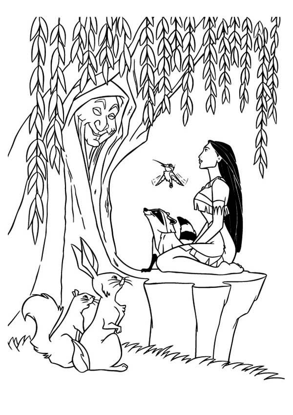 600x849 Inspirational Pocahontas Coloring Book Pages Weeping Willow Tree