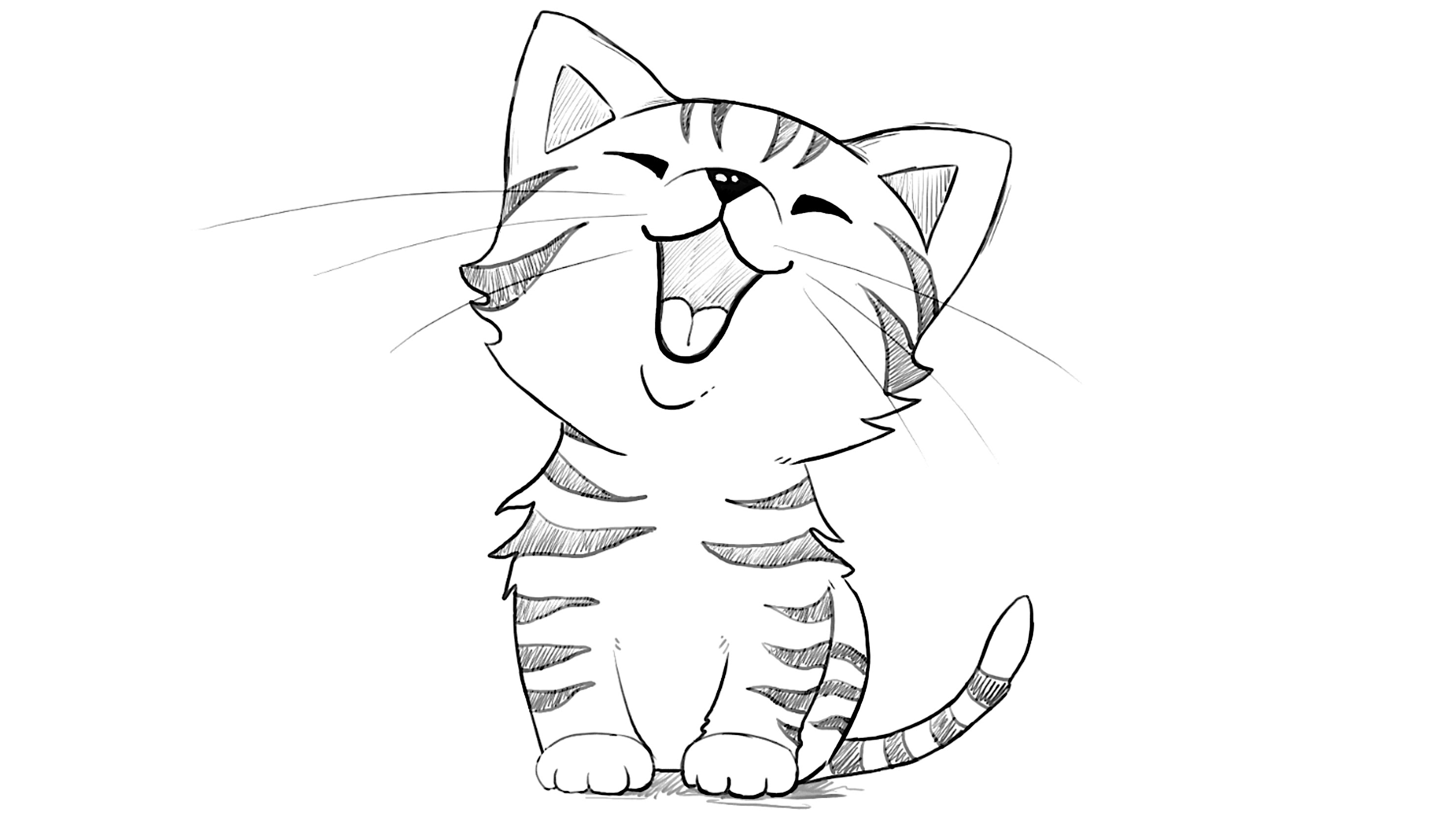 2960x1672 Cute Drawings Of Kittens Kittens Cartoon