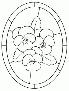 226x300 Stained Glass Coloring Pages Free Printables