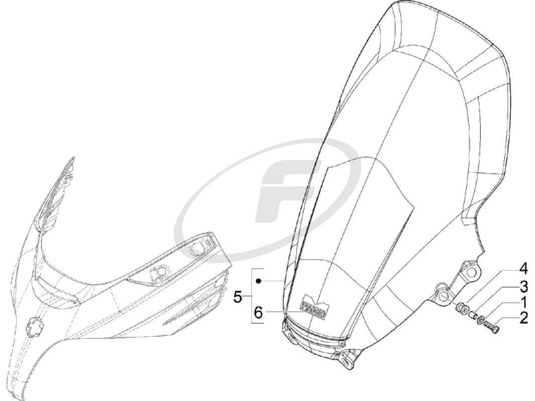 1066x800 Piaggio 622607 Windscreen